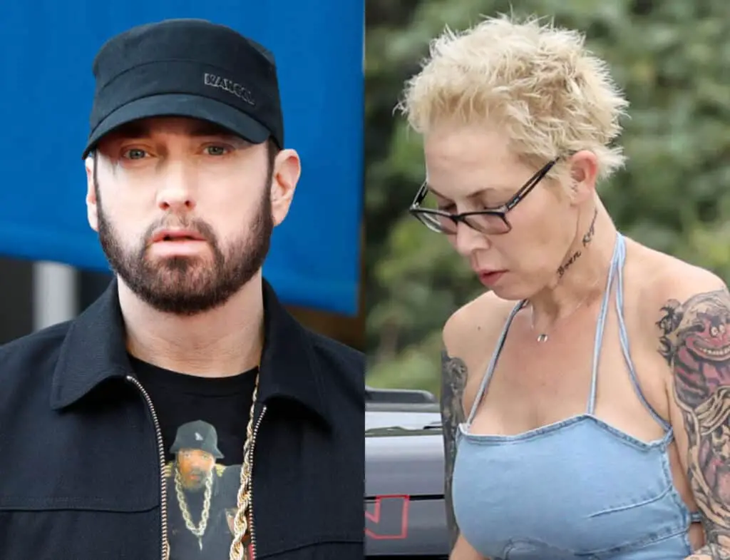 Eminem's Ex-wife Kim Mathers spotted w/ new look & teenage son