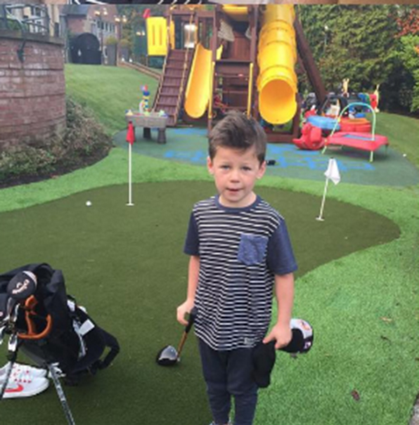 Kai received a back garden mini-golf course - reportedly worth £7k for one birthday