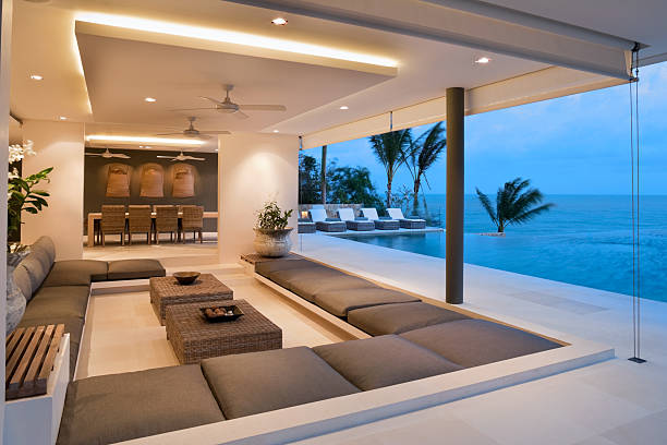 Contemporary Island Villa Stock Photo - Download Image Now - Vacation  Rental, Luxury, Indoors - iStock