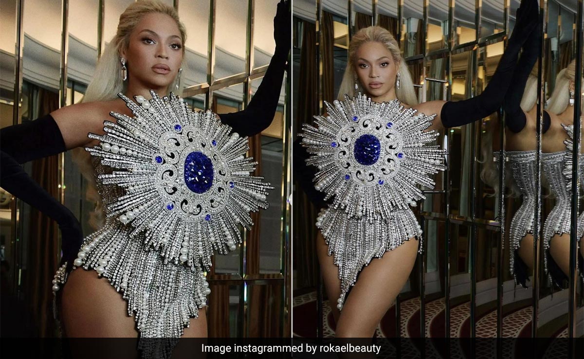 For Renaissance Movie Premiere In London, Beyonce's Bejewelled Silver Dress  Is The After Party Dress Of Our Dreams