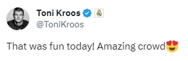 Kroos mỉa mai đáp lại phản ứng nhận được từ CĐV Ả Rập Saudi