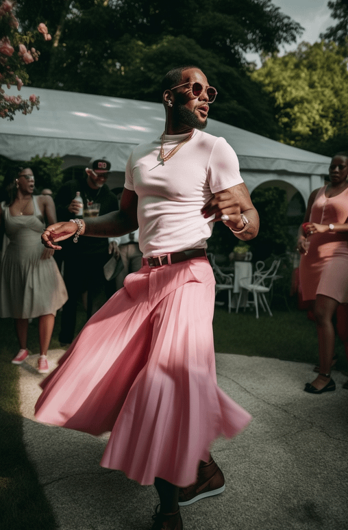 r/midjourney - Lebron James throws a backyard BBQ and dance party to celebrate his new baby girl on the way.