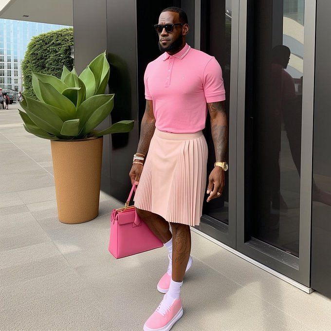 Fact Check: Did LeBron James wear a pink dress for Barbie movie premiere?  Debunking viral photo of LA Lakers superstar