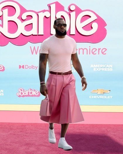 Fact Check: Did LeBron James wear a pink dress for Barbie movie premiere?  Debunking viral photo of LA Lakers superstar