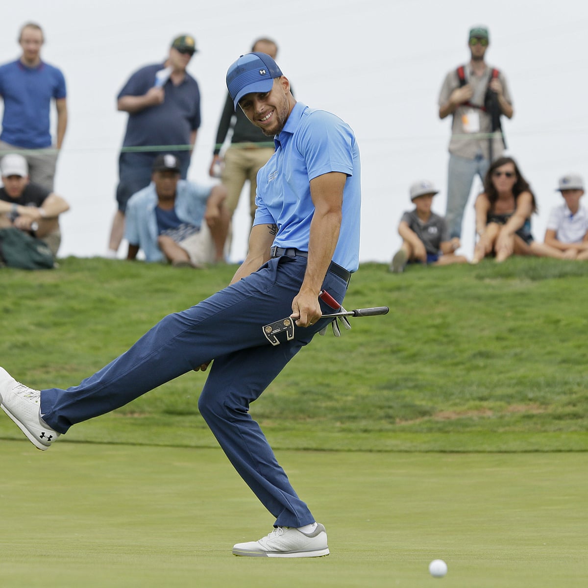 Stephen Curry overcomes slow start to card 4-over 74 in professional golf debut | Stephen Curry | The Guardian