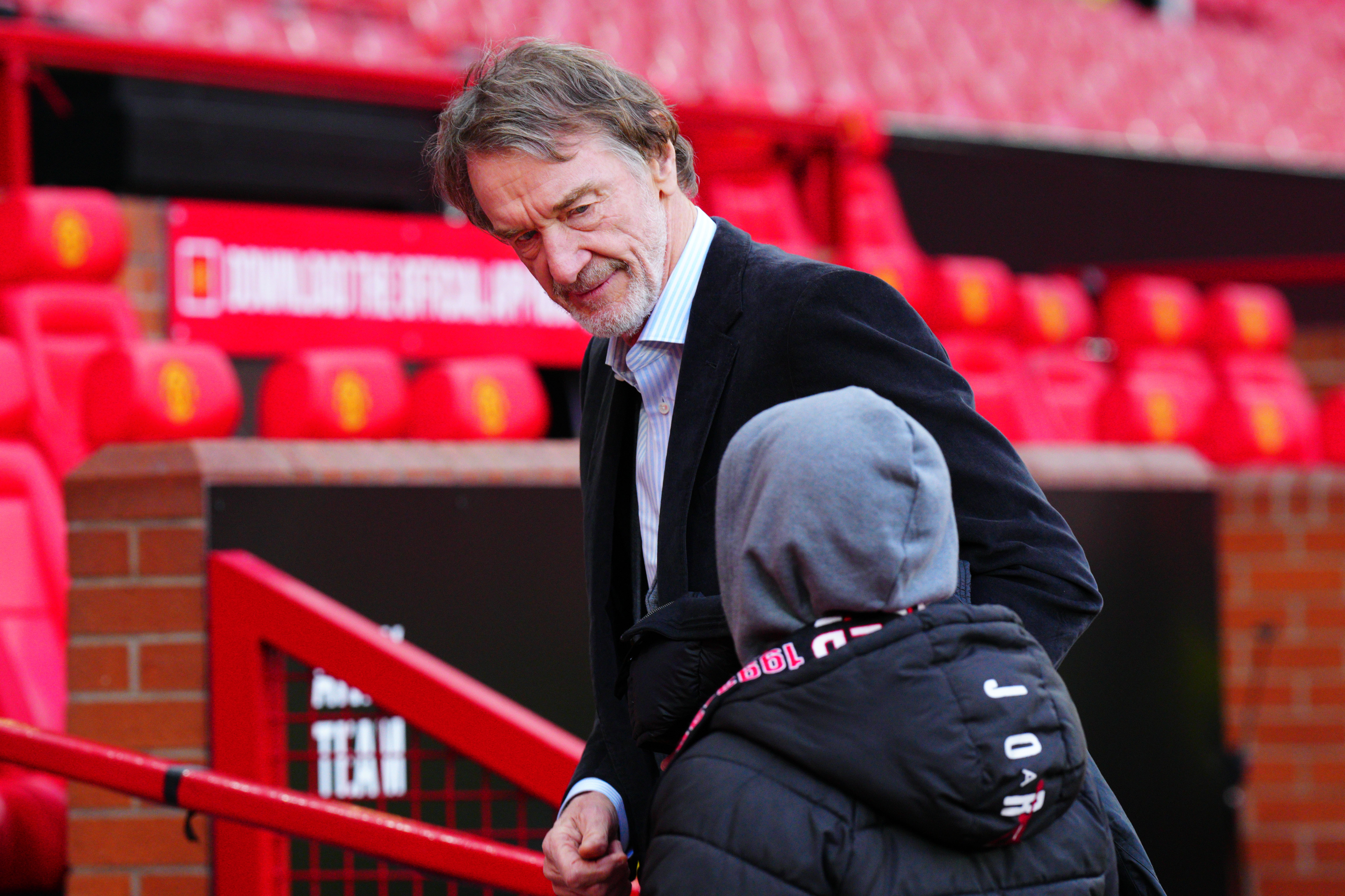 Ratcliffe arrived at Old Trafford for his first game since the announcement of his takeover