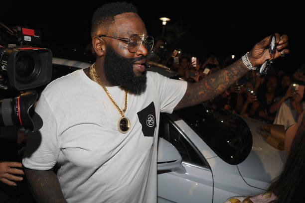 Rick Ross attends Toie's Royal Court: Super Sweet 16 at Versace Mansion on April 7, 2018 in Miami, Florida.