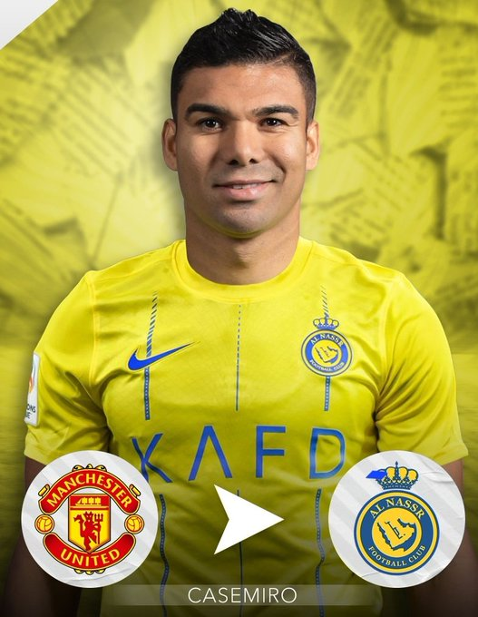 TCR. on X: " Casemiro is about to move to Al-Nassr. The person who convinced Casemiro is Cristiano Ronaldo. https://t.co/RDPxKo5HOF" / X