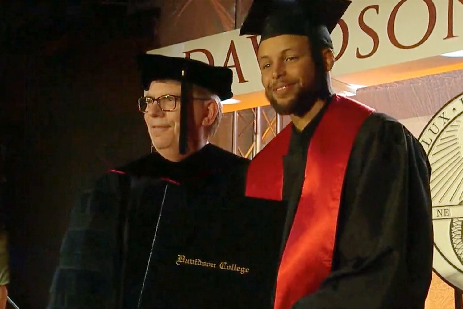 likhoa stephen curry graduates from davidson college in man ceremony as the school retires his jersey 654f972b24f83 Stephen Curry Graduates From Davidson College In 1-man Ceremony As The School Retires His Jersey