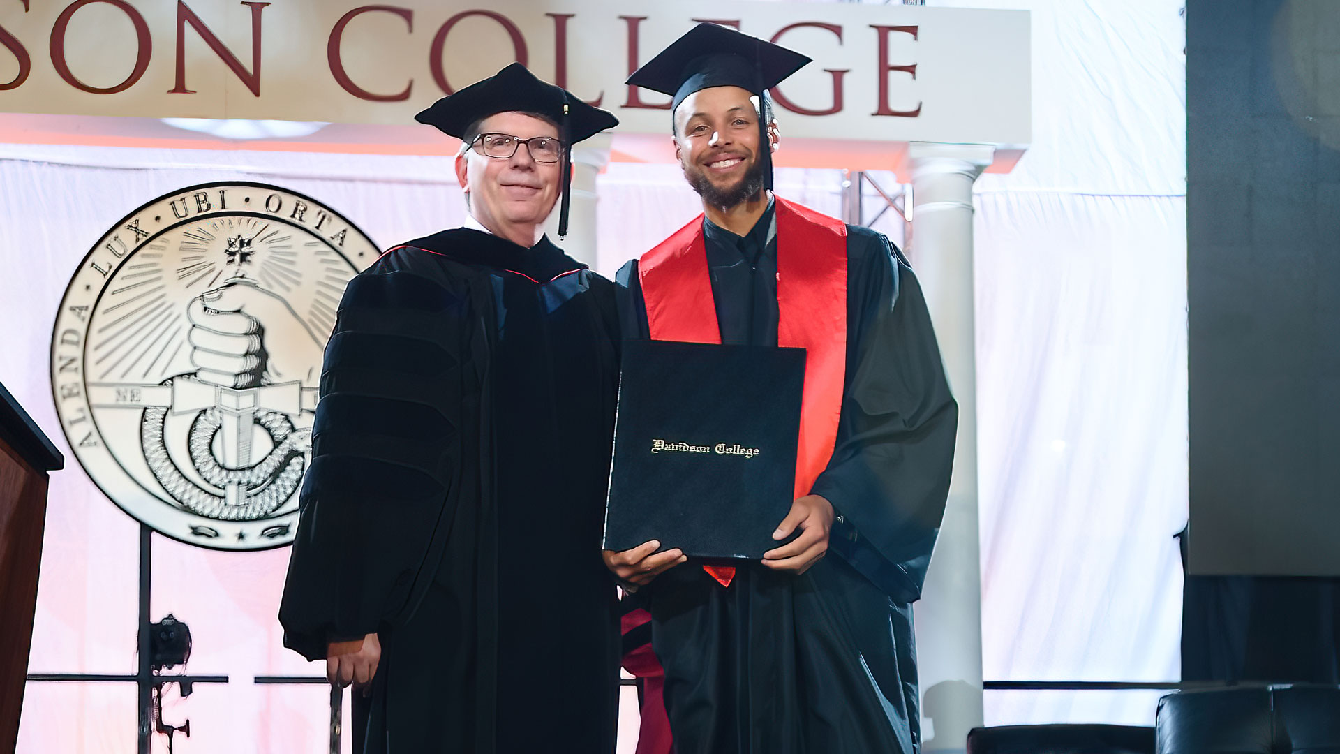 likhoa stephen curry graduates from davidson college in man ceremony as the school retires his jersey 654f972c9e022 Stephen Curry Graduates From Davidson College In 1-man Ceremony As The School Retires His Jersey