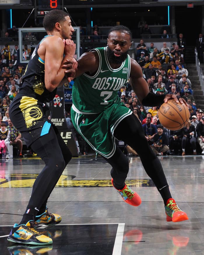 Jaylen Brown Kobe &amp; Gigi Reverse Grinch Nike Kobe 6 Customs