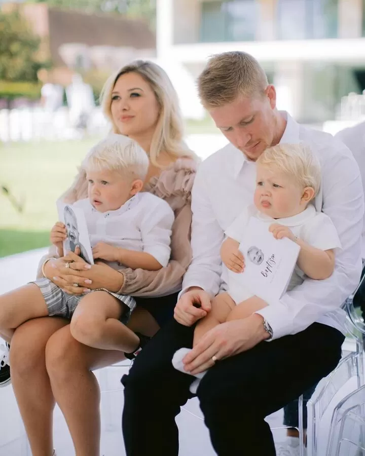 Little man baptism' - De Bruyne shares lovely moment with his sons  | All Football