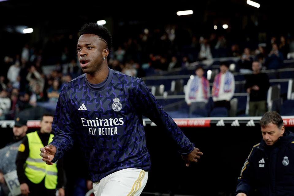 Real Madrid's Vinicius Jr. Exits Atletico Madrid Match Warm-up Injured