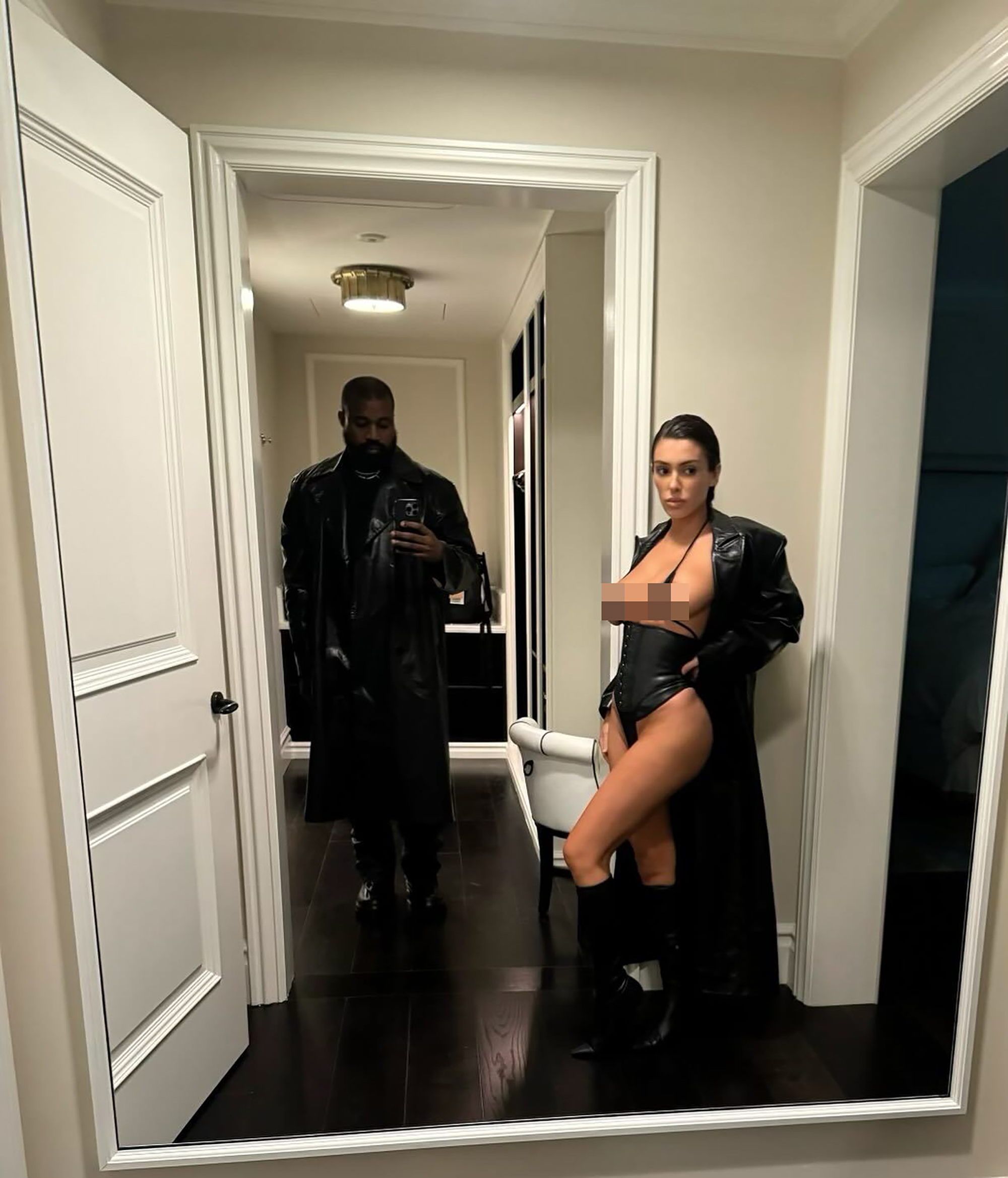 Kanye West posts risqué photos of wife Bianca Censori