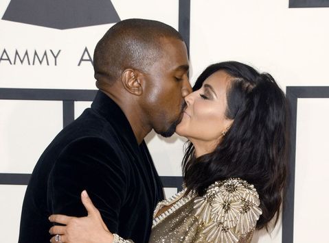 Photos : Grammy Awards 2015 : Kim Kardashian et Kanye West : fous amoureux !