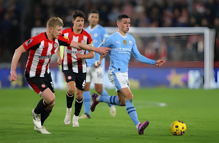 Phil Foden played brilliantly in the match against Brentford.