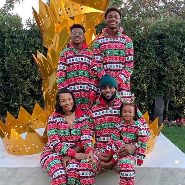 LeBron James with his wife and children.  Photo: Instagram mrs_savannahrj