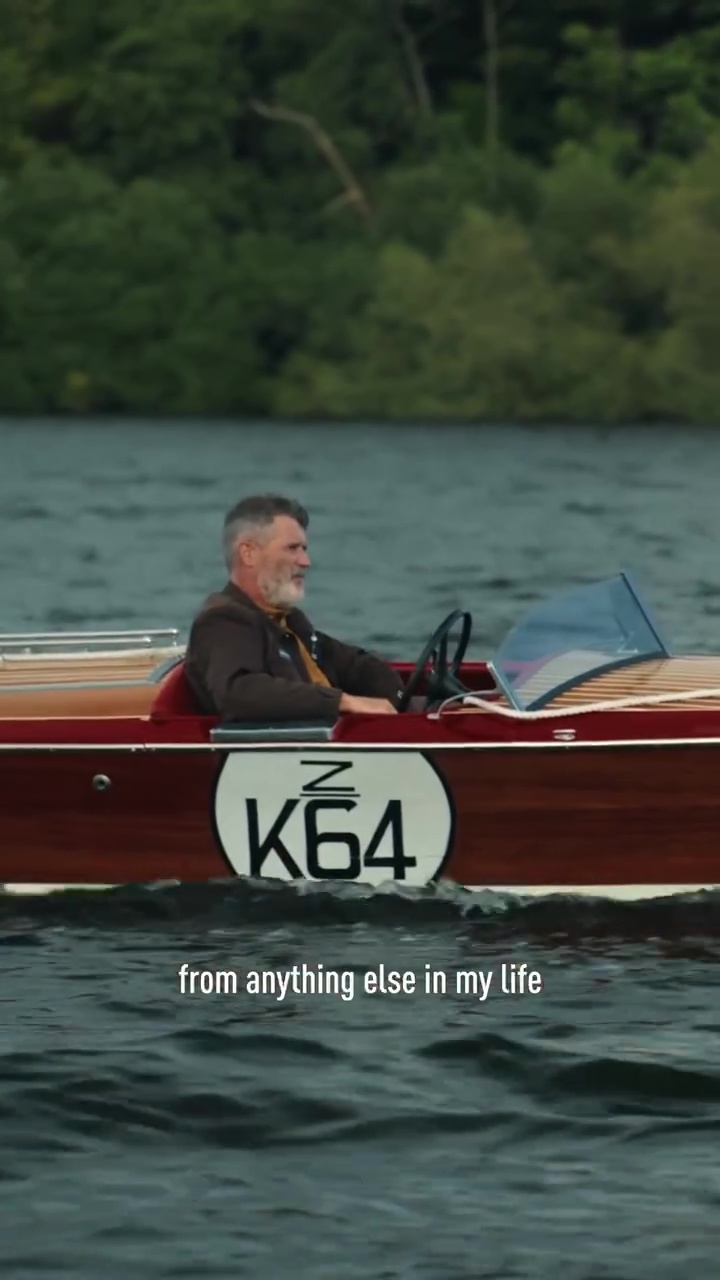 He took a boat out on Lake Windermere in the clip