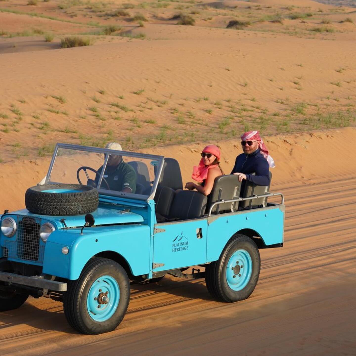 They were able to see the desert in a vintage car