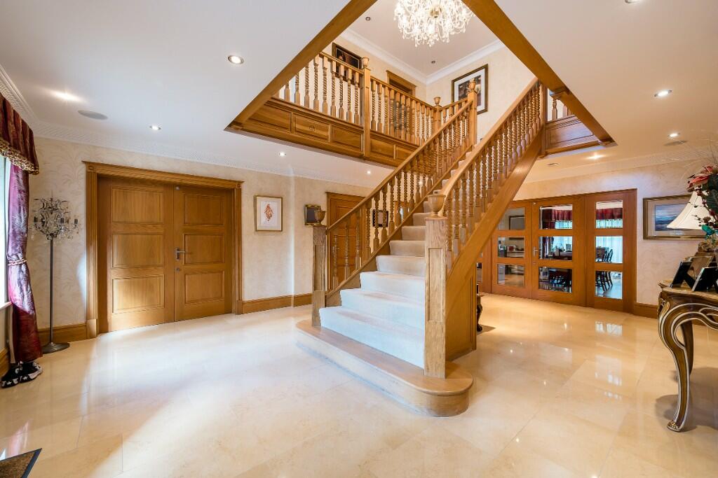 An inside look at the entrance to the multi-million pound mansion