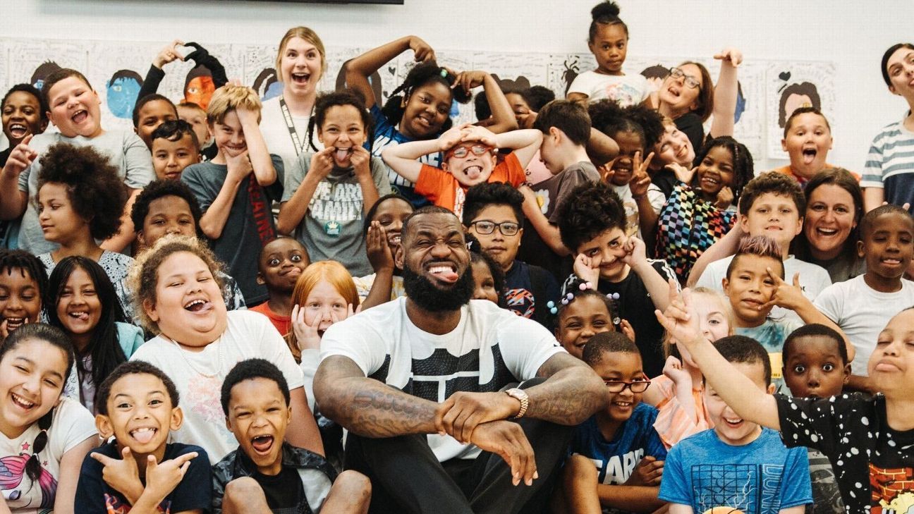 LeBron James surprises students at his I Promise School before summer  vacation - ESPN