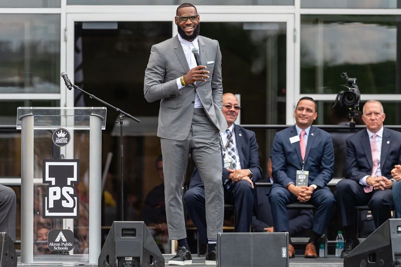 What does LeBron James do for charity?