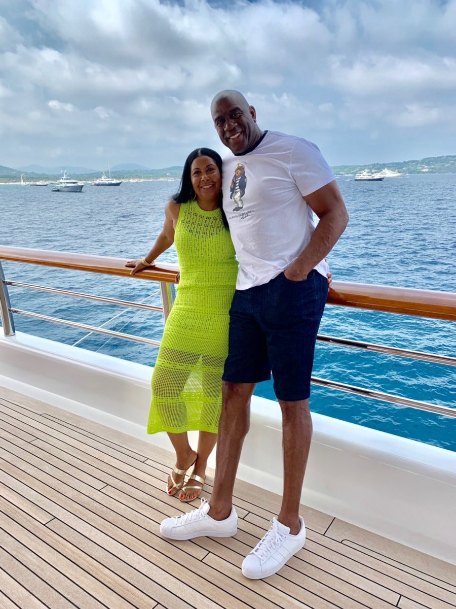 Earvin Magic Johnson on X: "Enjoying vacation with my beautiful queen  @cjbycookie and our great friends on the Aquila yacht!  https://t.co/ohHHPKSeC7" / X