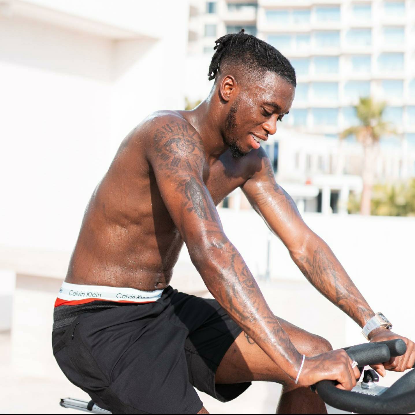 Footballers in underwear: AARON WAN-BISSAKA