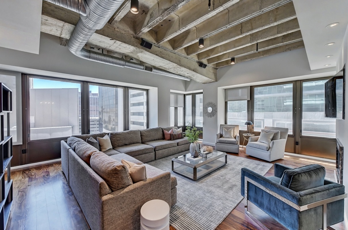 The condo also includes a a 315 square-foot enclosed balcony