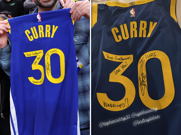 Steph Curry Gifts Lindsay Lohan Jersey for Godson Luai