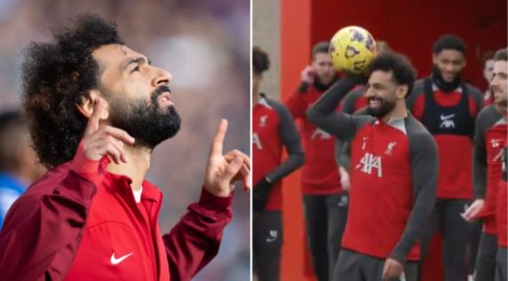 Mohamed Salah tro lai tap luyen cung Liverpool 