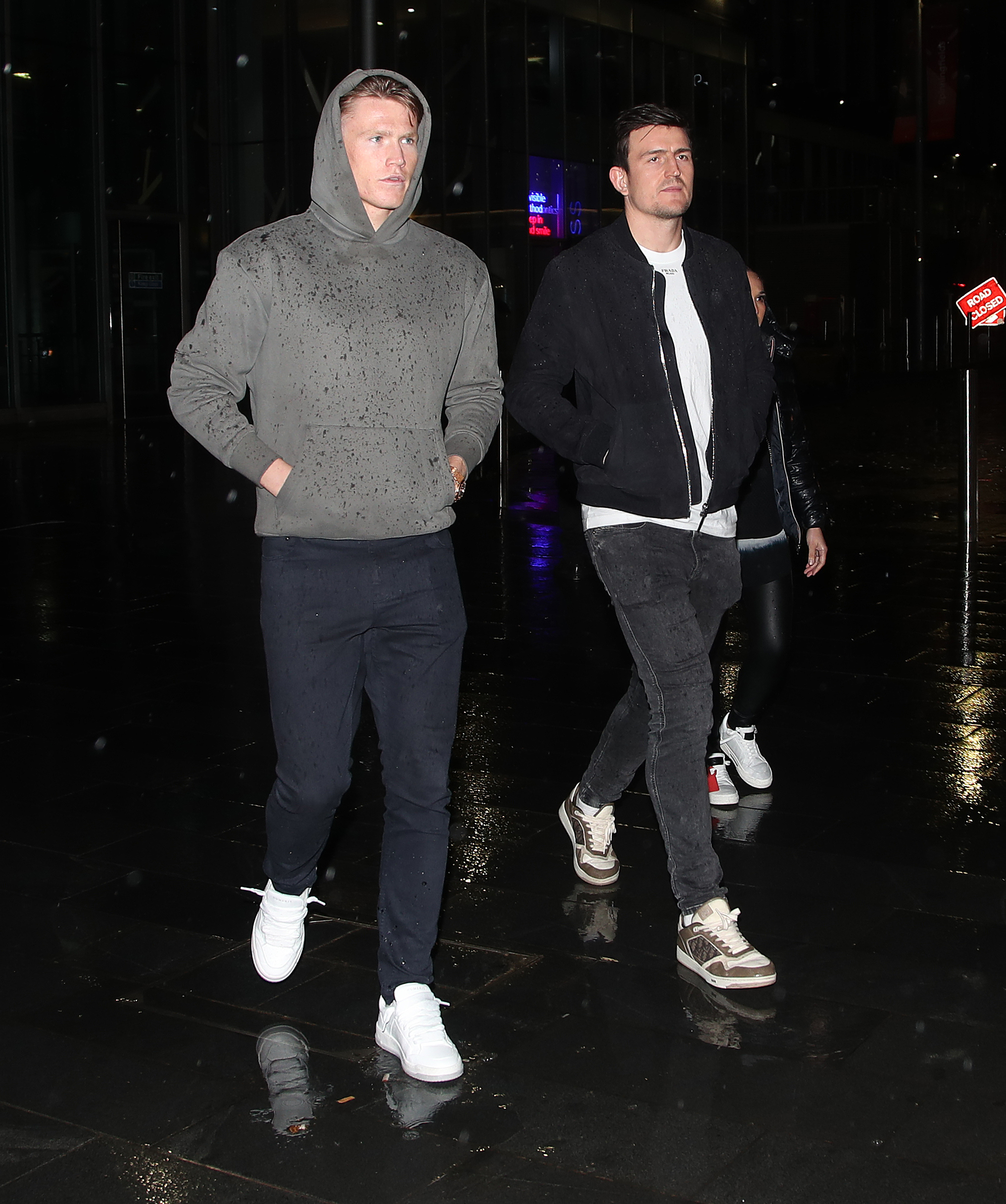 Scott McTominay was flanked by Harry Maguire