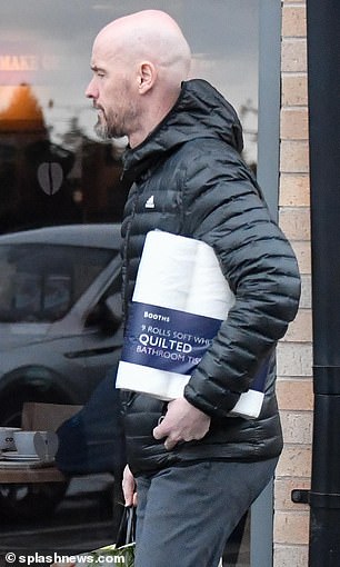 Erik ten Hag is on chore duty as the Man United boss heads to the shops for  luxury toilet tissue just days before Old Trafford FA Cup clash against  rivals Liverpool |