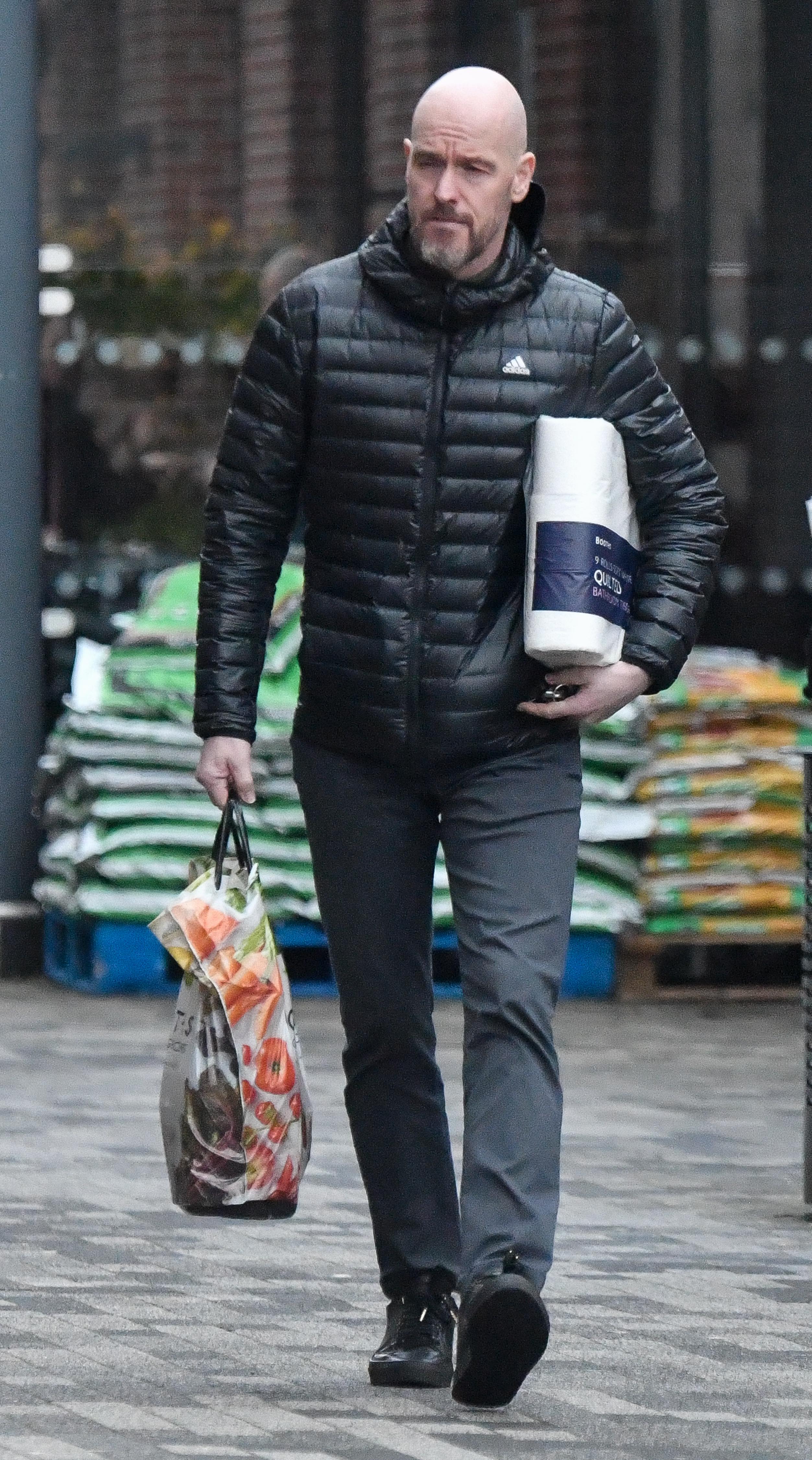 Erik ten Hag was spotted with toilet roll whilst out shopping