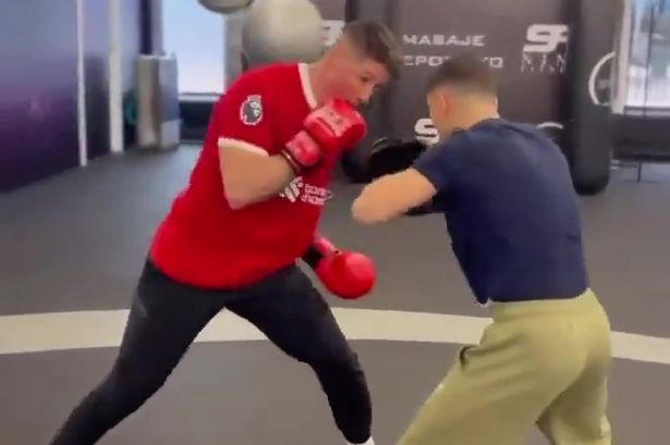 Fernando Torres sported a Liverpool kit with Trent Alexander-Arnold's name on the back during a boxing workout