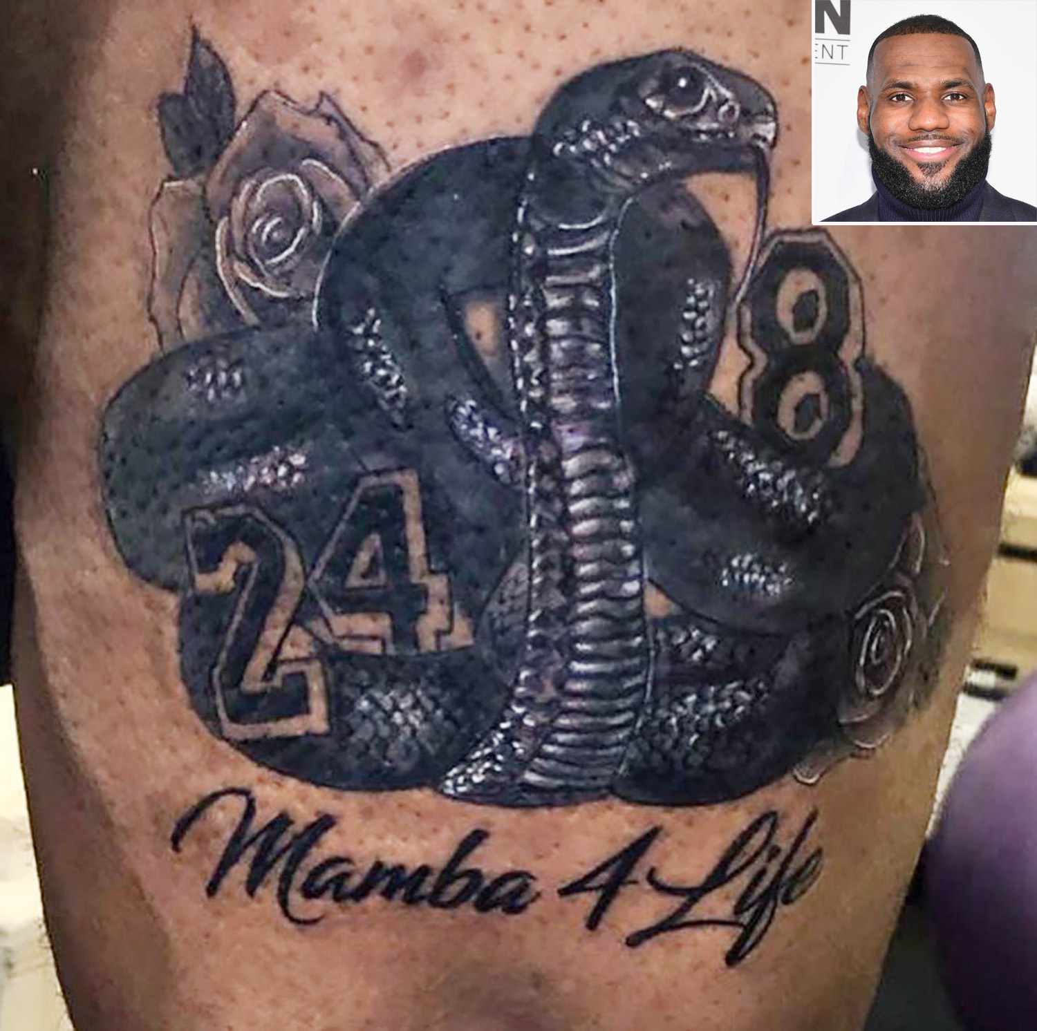 LeBron James Shares Close-Up of His Tattoo Tribute to Kobe Bryant