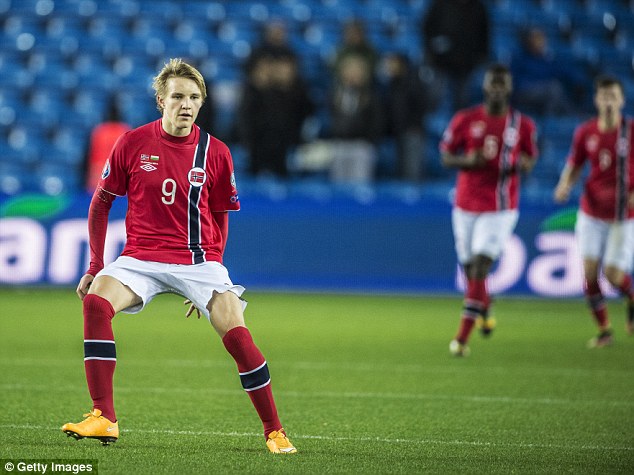 Odegaard has played three times for Norway, including in a 2016 European Championship qualifier against Bulgaria