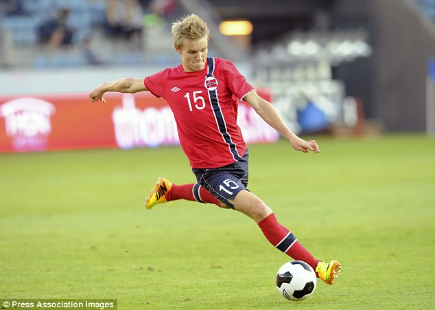Odegaard became the youngest ever player to turn out for the Norwegian national side last year, just months after he made his first professional appearance in the Scandinavian nation's premier league