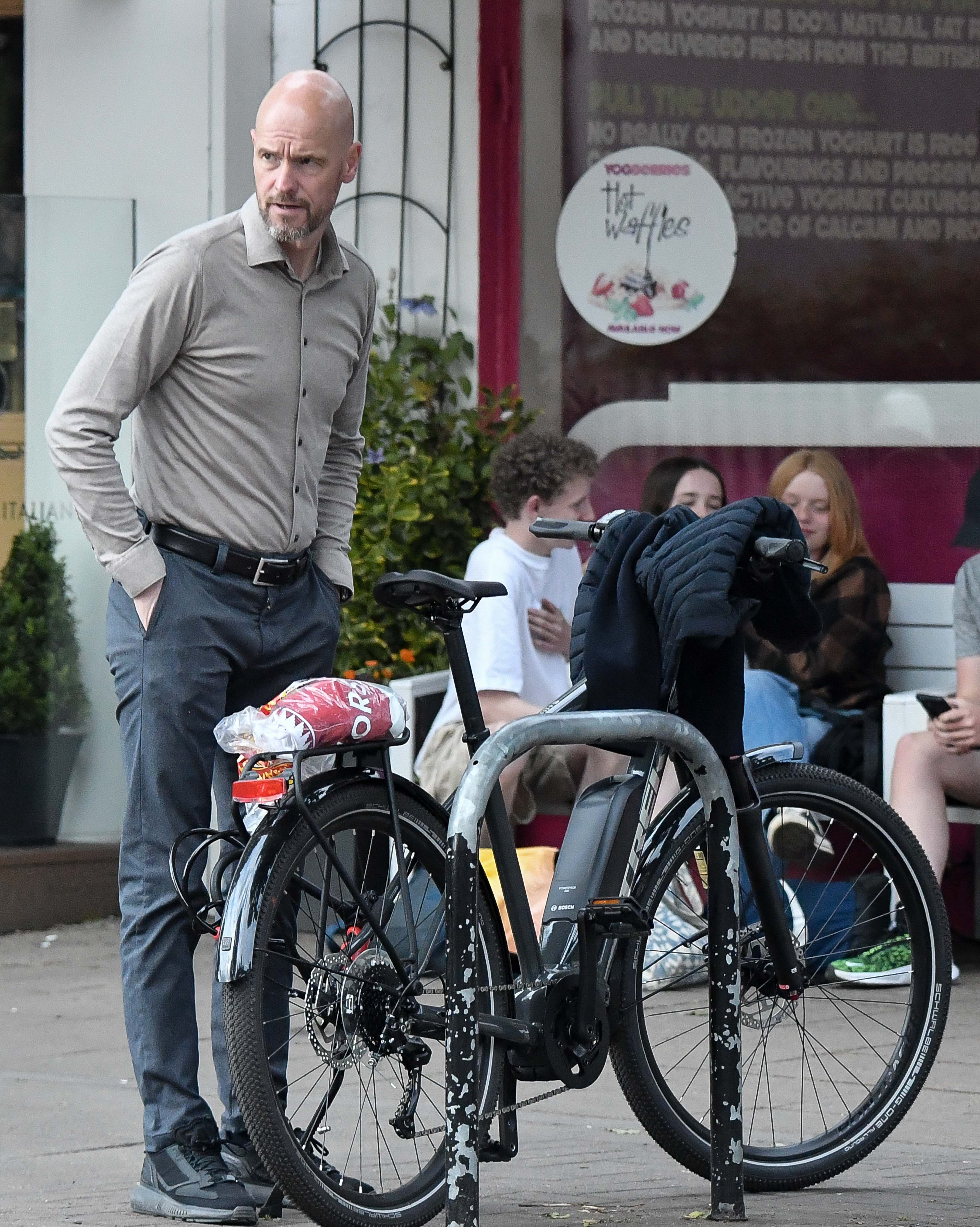 The Manchester United boss has been side riding his bike in the past