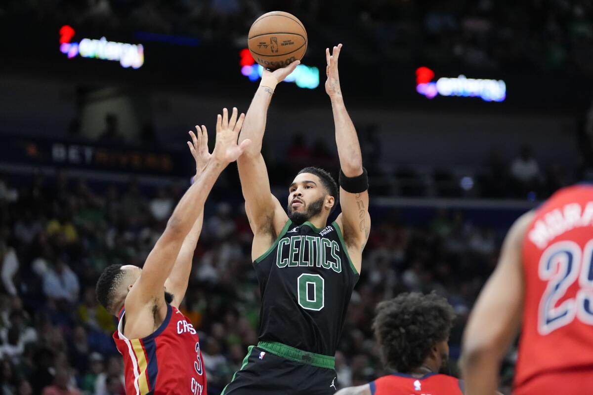 Tatum scores 23 as Celtics rebound from back-to-back losses with 104-92 win  over Pelicans - The San Diego Union-Tribune