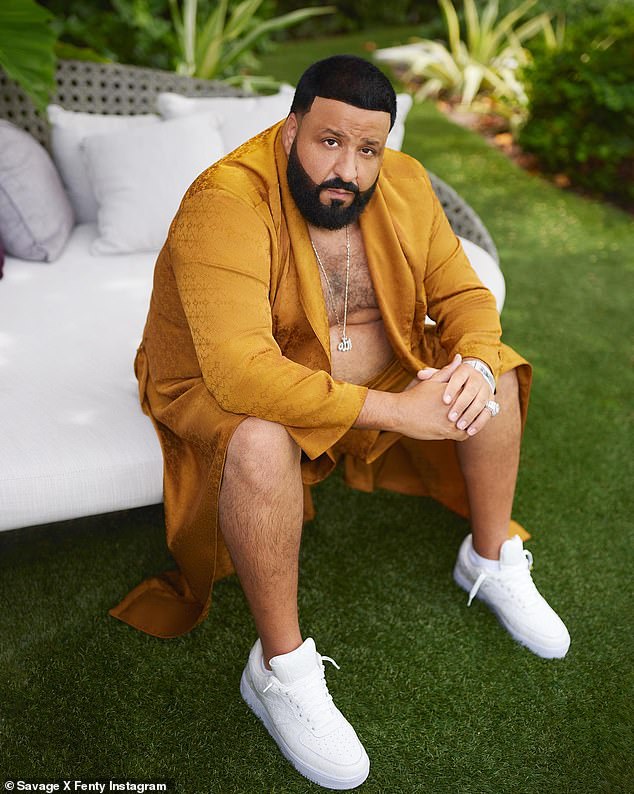 DJ Khaled boldly goes shirtless in new body positive ad for Rihanna's Savage X Fenty lingerie brand | Daily Mail Online