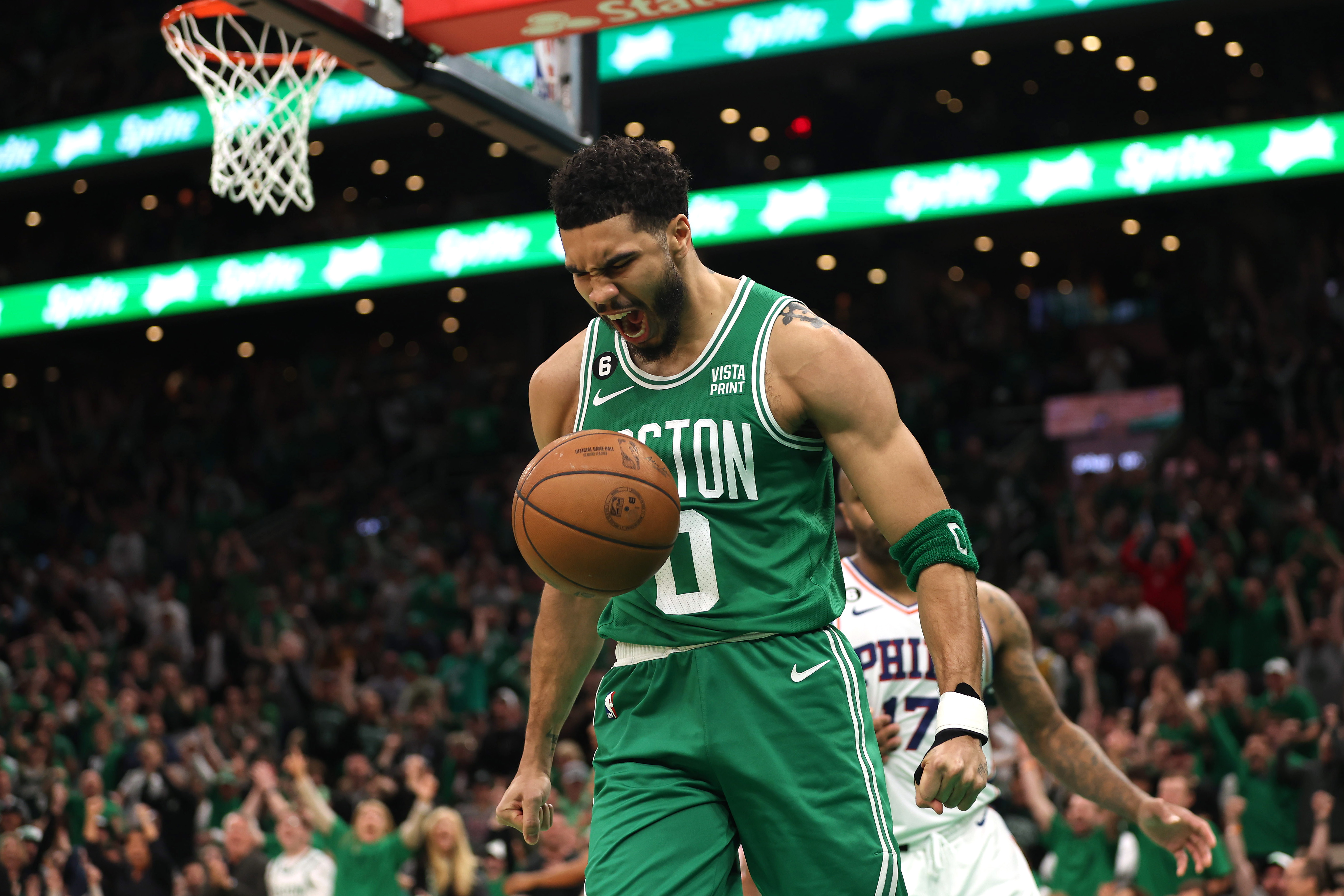 Tatum sets Game 7 record with 51 points, Celtics beat 76ers 112-88 | ABC27