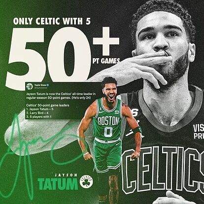 Tatum is the Boston Celtics' new Bird: At just 24 years old he smashes the  legend's scoring records | Marca