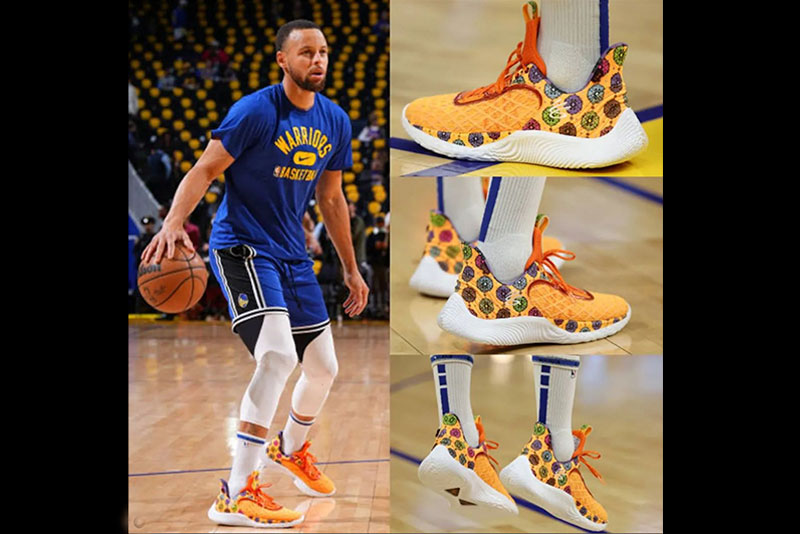 NBA All Star and GoldenState Warriors Guard Stephen Curry creates special Under Armour shoe in memory of Craig Sager.... #StayingSagerStrong - Sager Strong Foundation