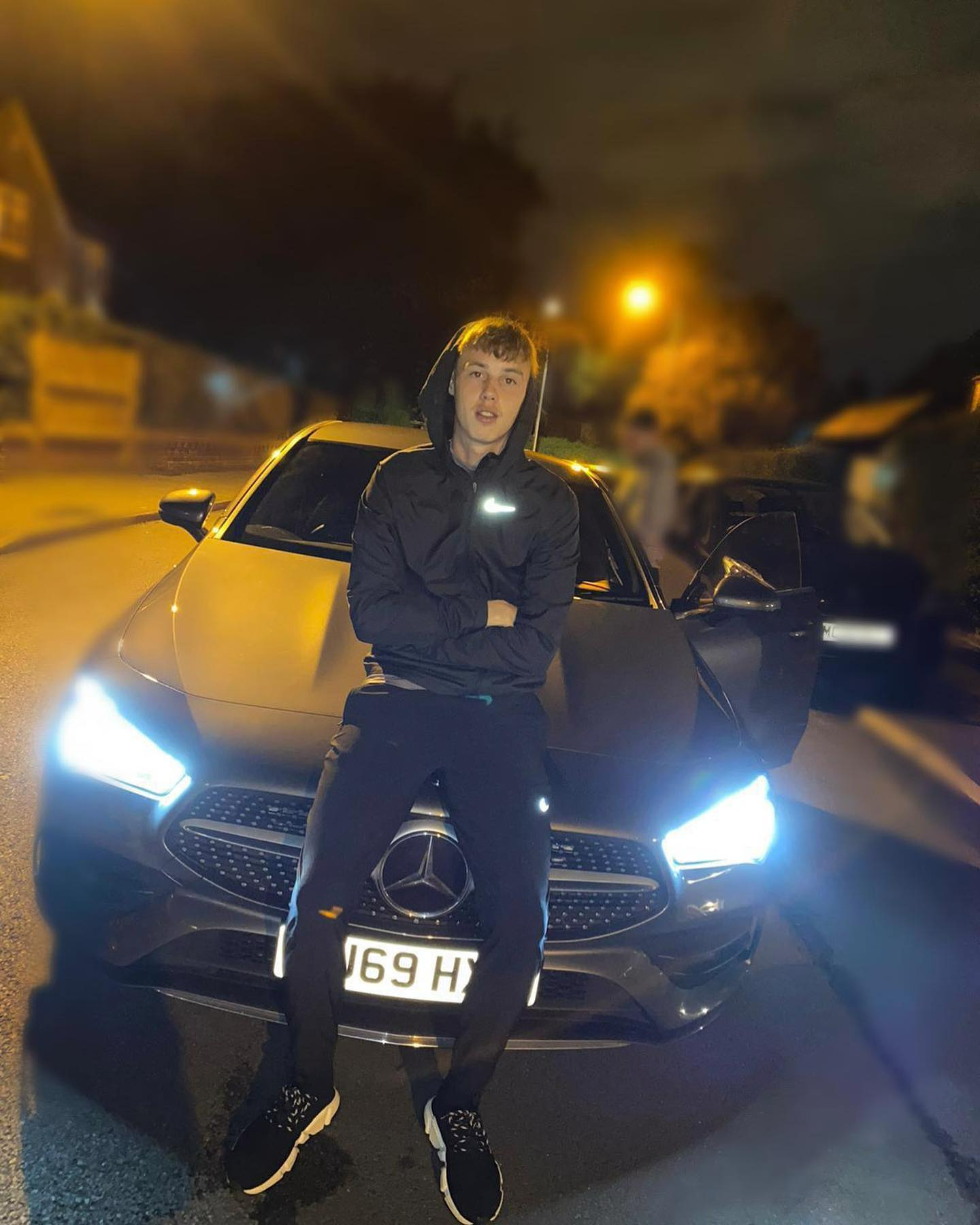 Palmer shows off his first big purchase - a Mercedes-Benz A-Class