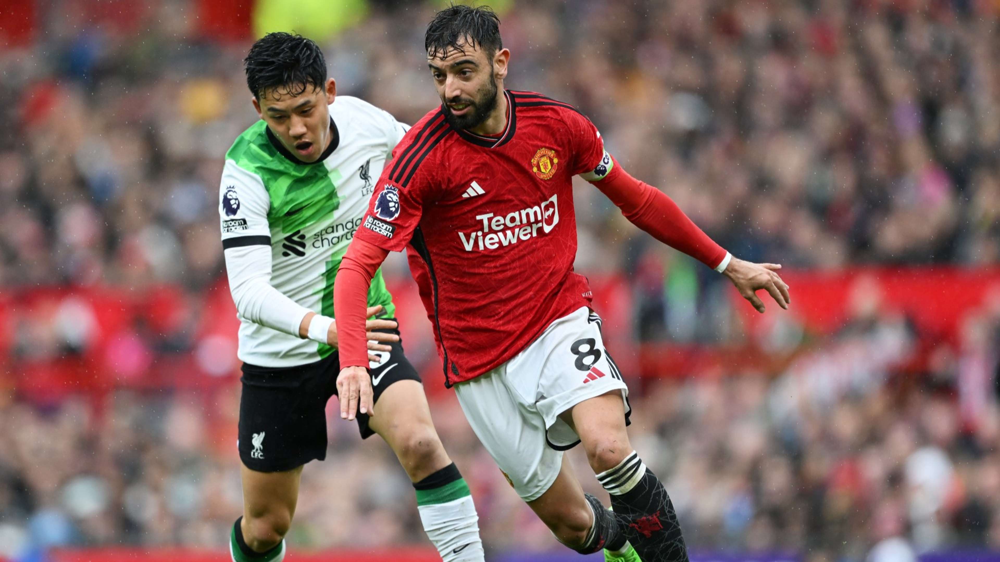 Man Utd player ratings vs Liverpool: Kobbie Mainoo and Bruno Fernandes'  masterful finishing not enough as rash Aaron Wan-Bissaka costs Red Devils  epic victory | Goal.com Malaysia