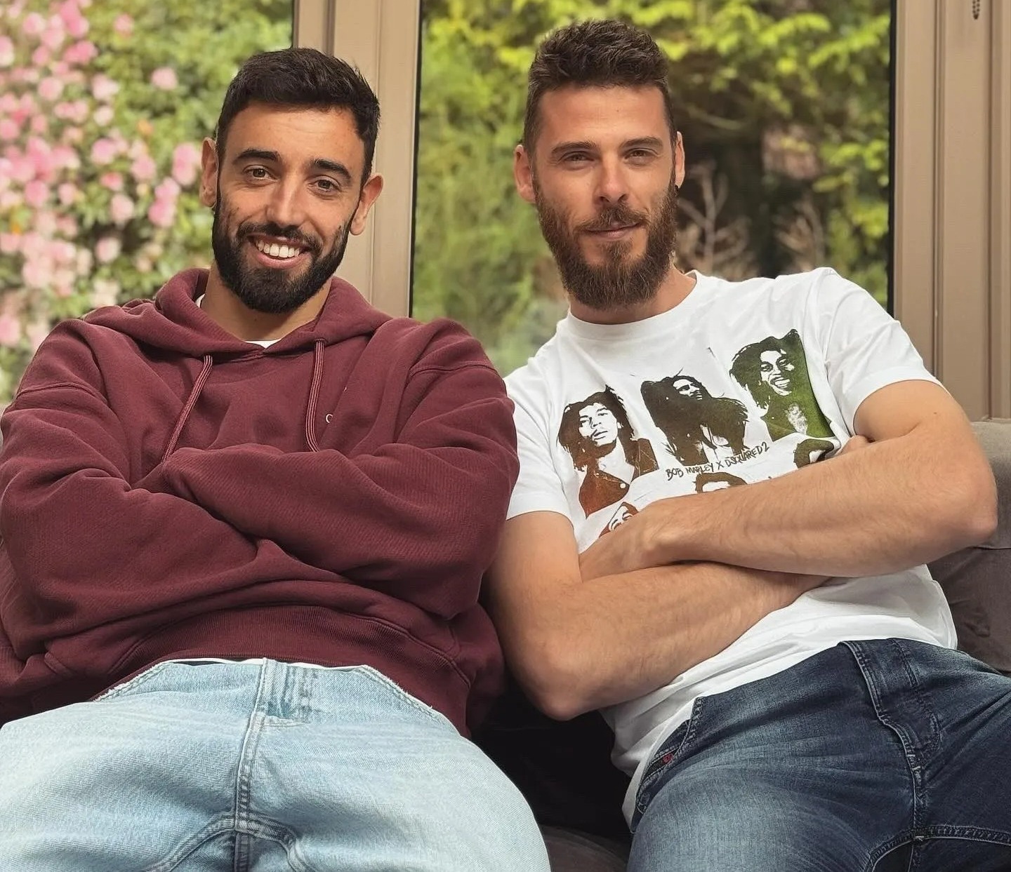 David de Gea met up with Bruno Fernandes