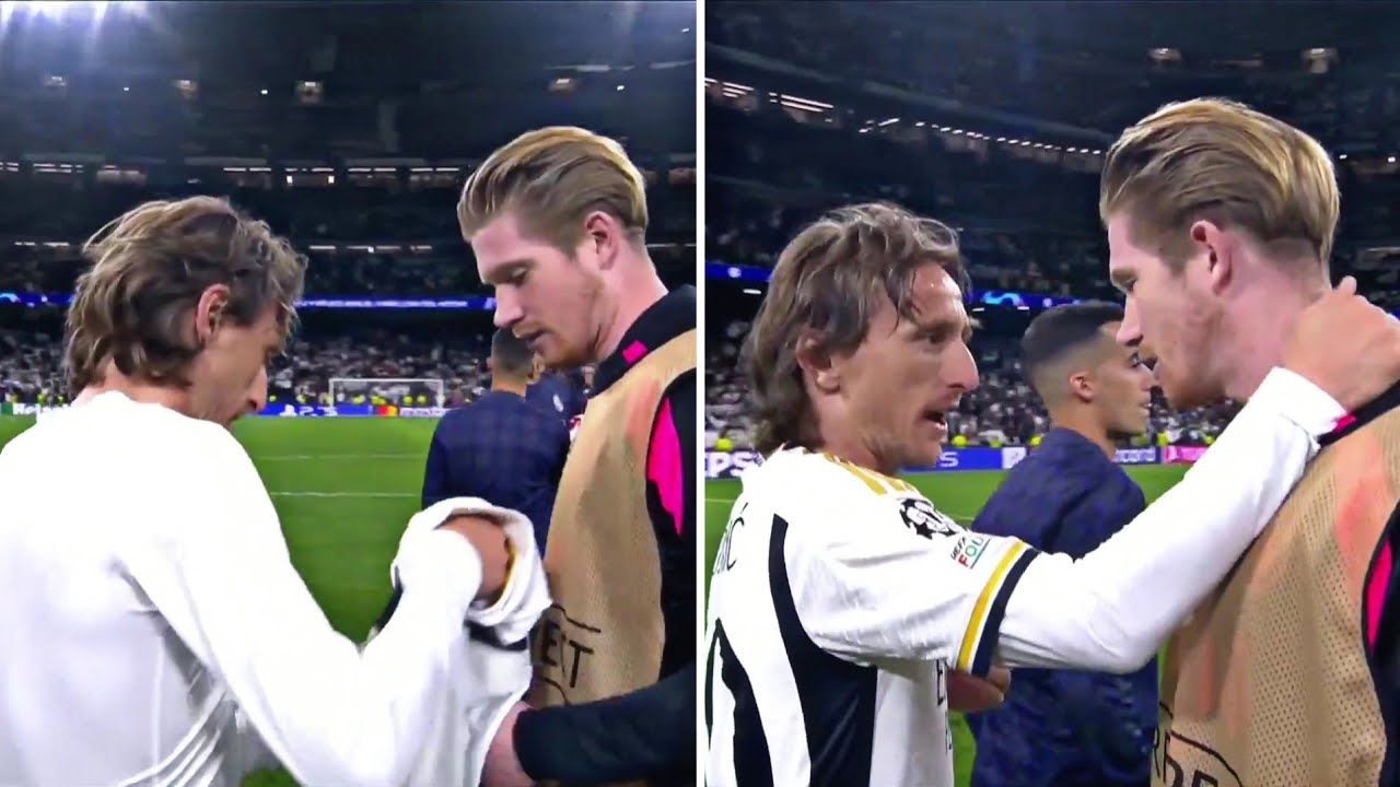 A Heartwarming moment between Kevin De Bruyne and Luka Modric after Real  Madrid - Man City game
