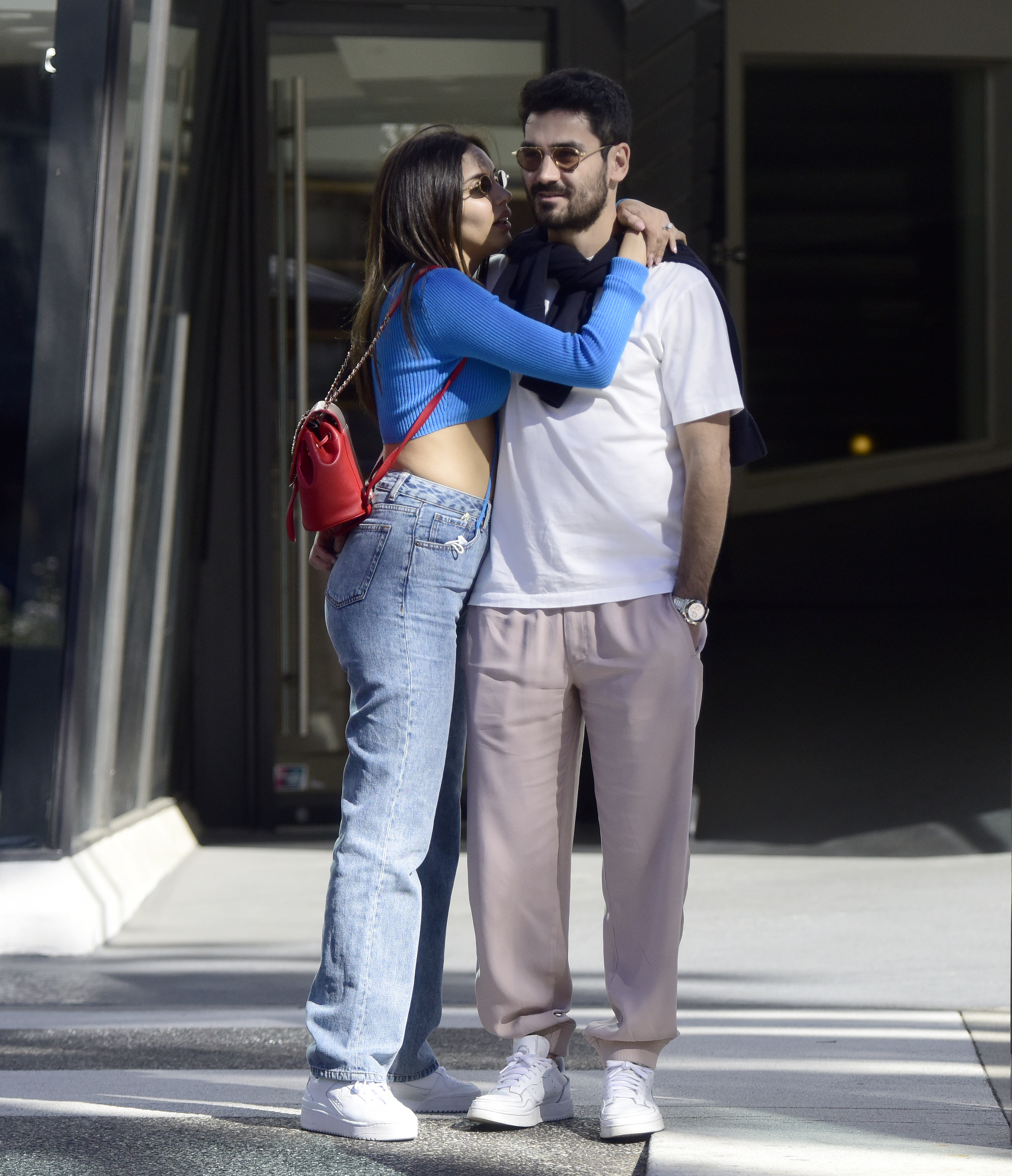 Ilkay Gundogan and fiancee Sara Arfaoui were spotted in Beverly Hills