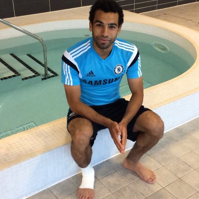 At Chelsea, Salah cut a slight figure